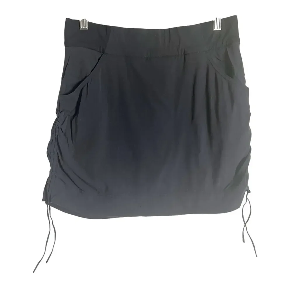 Columbia Anytime Black Casual Side Cinch UPF Mini Skort Size Medium